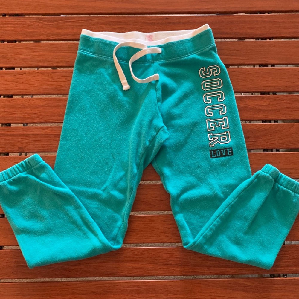🍀Justice soccer sweatpants. Teal. Size 7